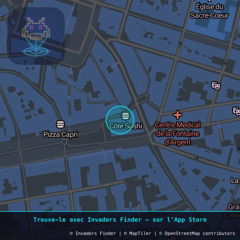 Zone approximative de l'invader AIX_03, dans le quartier Cuques, Aix-en-Provence à Aix-en-Provence. Emplacement exact disponible dans l'app Invaders Finder.