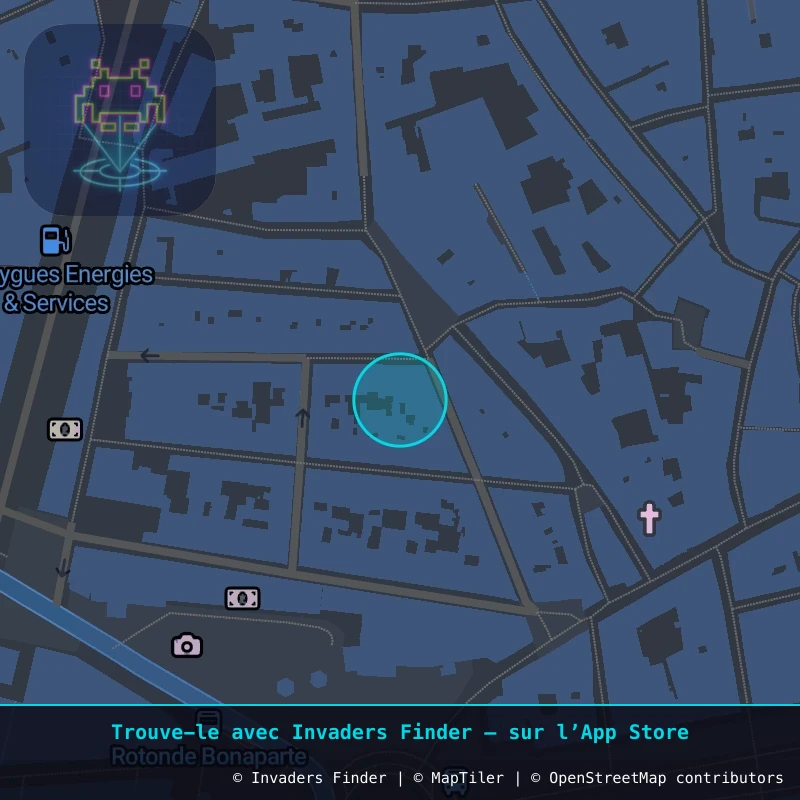 Zone approximative de l'invader AIX_06, dans le quartier Cuques, Aix-en-Provence à Aix-en-Provence. Emplacement exact disponible dans l'app Invaders Finder.