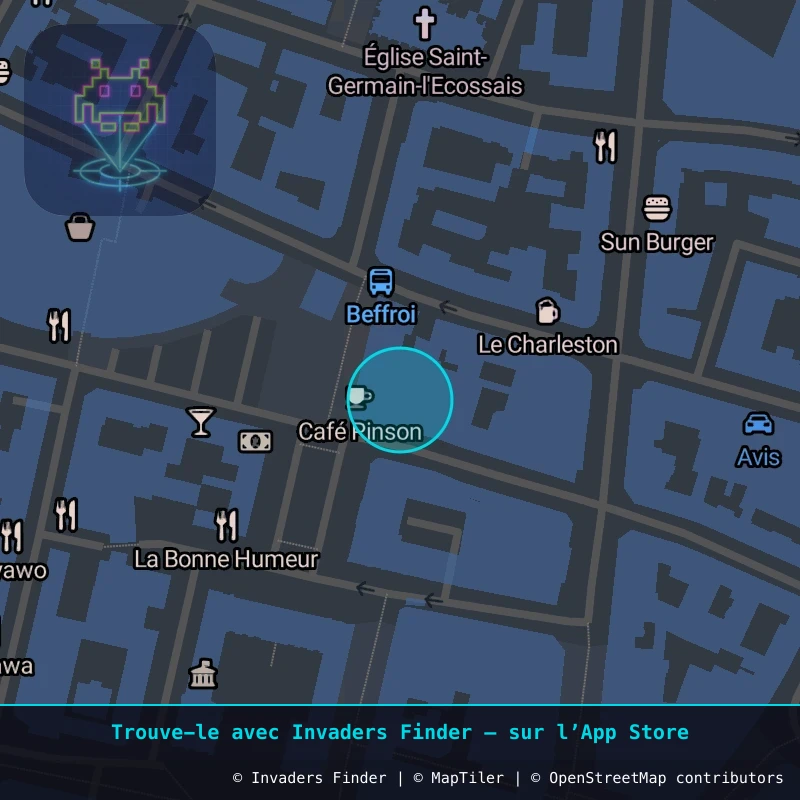 Zone approximative de l'invader AMI_03, dans le quartier Centre-ville, Amiens à Amiens. Emplacement exact disponible dans l'app Invaders Finder.