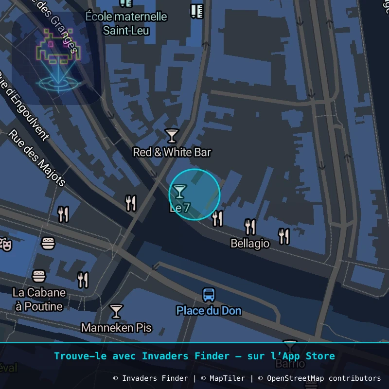 Zone approximative de l'invader AMI_12, dans le quartier Centre-ville, Amiens à Amiens. Emplacement exact disponible dans l'app Invaders Finder.