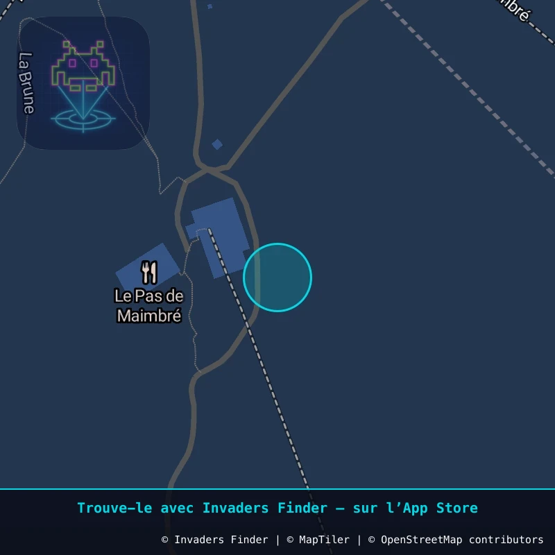 Zone approximative de l'invader ANZR_01, dans le quartier Ce quartier d'Ayent à Anzère. Emplacement exact disponible dans l'app Invaders Finder.