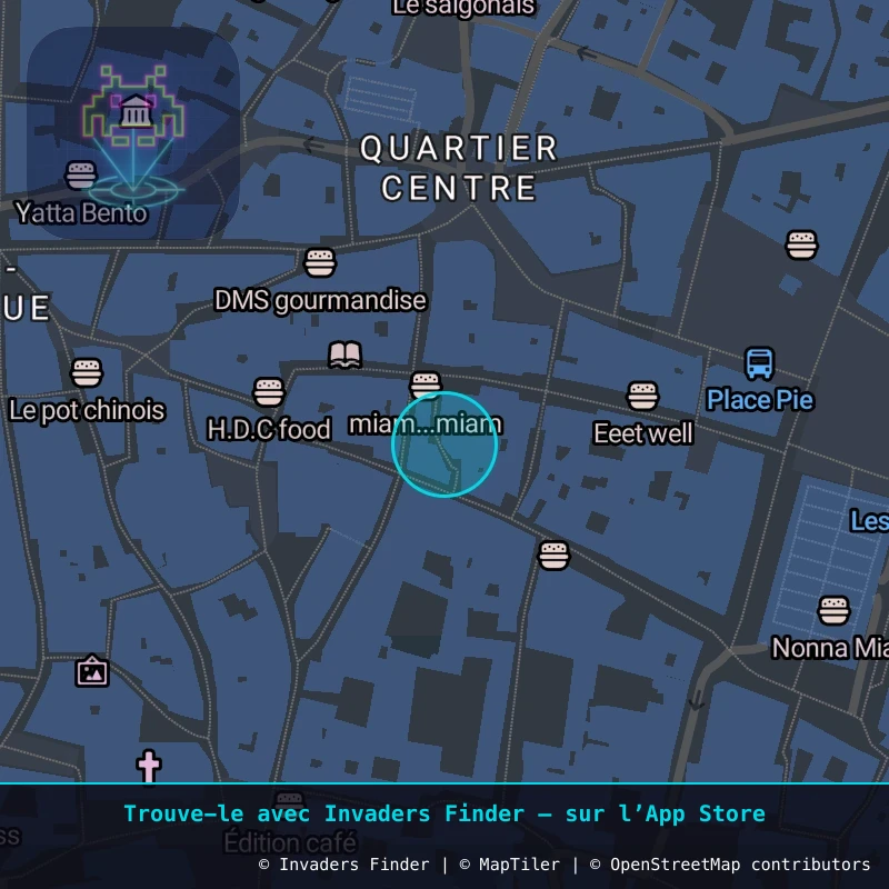 Zone approximative de l'invader AVI_11, dans le quartier Jaurès - République, Avignon à Avignon. Emplacement exact disponible dans l'app Invaders Finder.