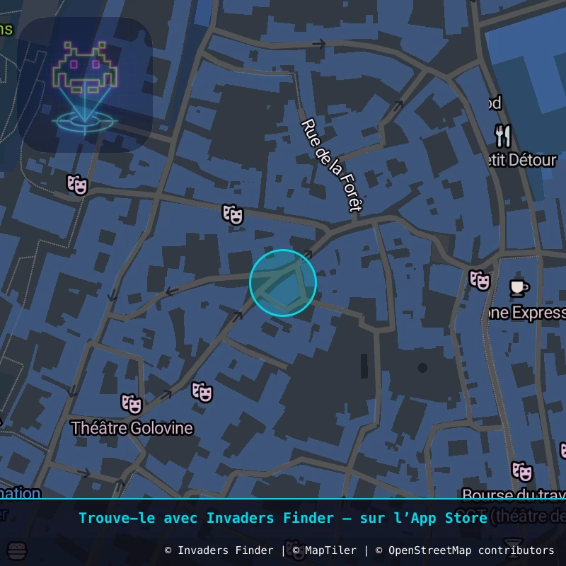Zone approximative de l'invader AVI_21, dans le quartier Jaurès - République, Avignon à Avignon. Emplacement exact disponible dans l'app Invaders Finder.