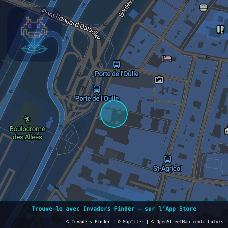 Zone approximative de l'invader AVI_31, dans le quartier Quartier Centre, Avignon à Avignon. Emplacement exact disponible dans l'app Invaders Finder.