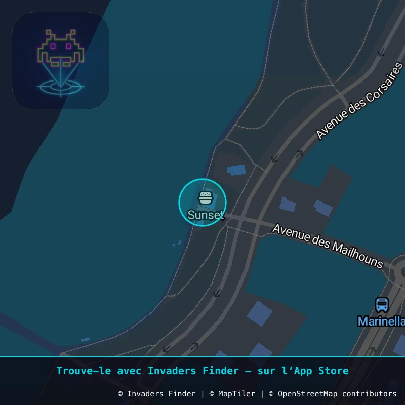 Zone approximative de l'invader BAB_09, dans le quartier La Chambre d'Amour, Anglet à Biarritz-Anglet-Bayonne. Emplacement exact disponible dans l'app Invaders Finder.