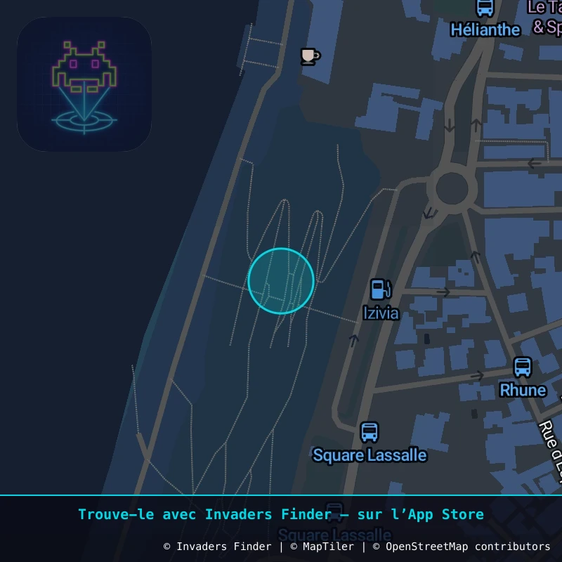 Zone approximative de l'invader BAB_14, dans le quartier Centre-ville, Biarritz à Biarritz-Anglet-Bayonne. Emplacement exact disponible dans l'app Invaders Finder.