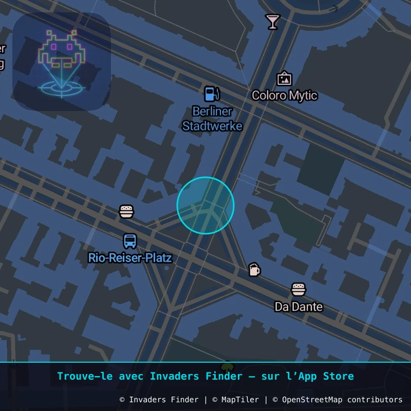 Zone approximative de l'invader BRL_01, dans le quartier Luisenstadt, Berlin à Berlin. Emplacement exact disponible dans l'app Invaders Finder.