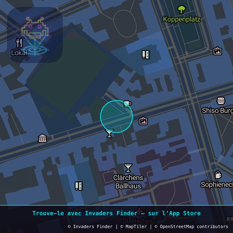Zone approximative de l'invader BRL_04, dans le quartier Spandauer Vorstadt, Berlin à Berlin. Emplacement exact disponible dans l'app Invaders Finder.