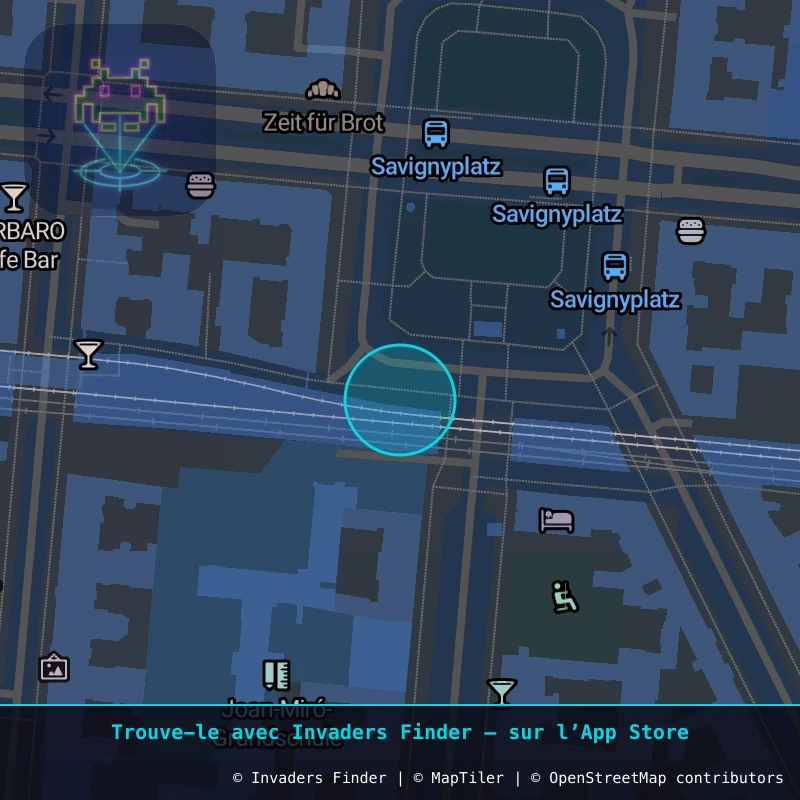 Zone approximative de l'invader BRL_09, dans le quartier Charlottenburg, Berlin à Berlin. Emplacement exact disponible dans l'app Invaders Finder.