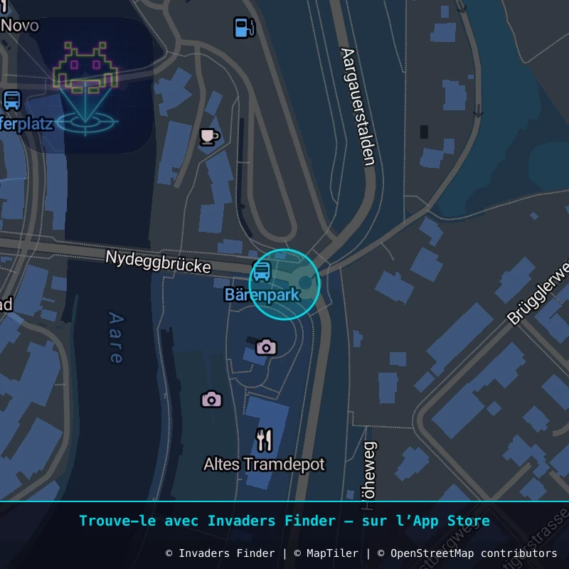 Zone approximative de l'invader BRN_15, dans le quartier Weisses Quartier, Berne à Berne. Emplacement exact disponible dans l'app Invaders Finder.