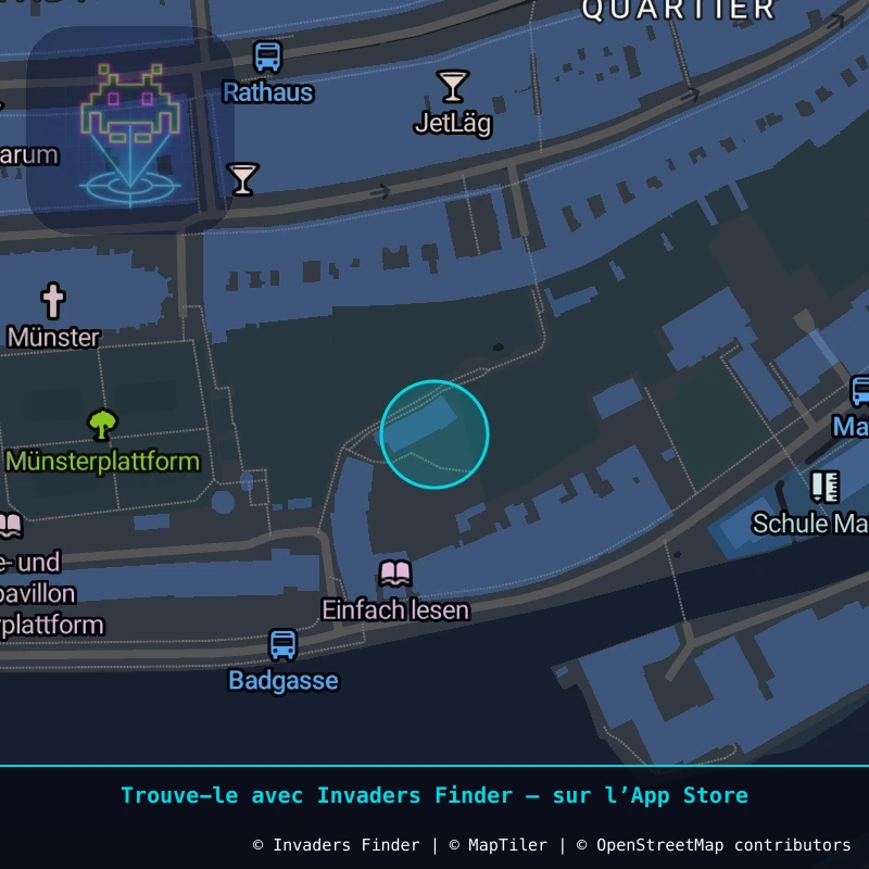 Zone approximative de l'invader BRN_17, dans le quartier Weisses Quartier, Berne à Berne. Emplacement exact disponible dans l'app Invaders Finder.