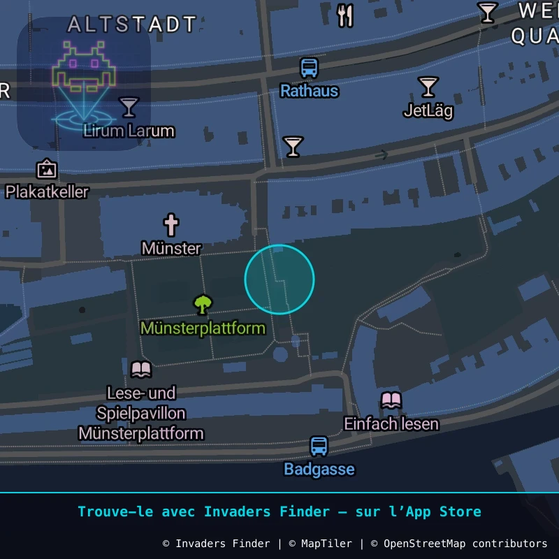 Zone approximative de l'invader BRN_21, dans le quartier Weisses Quartier, Berne à Berne. Emplacement exact disponible dans l'app Invaders Finder.