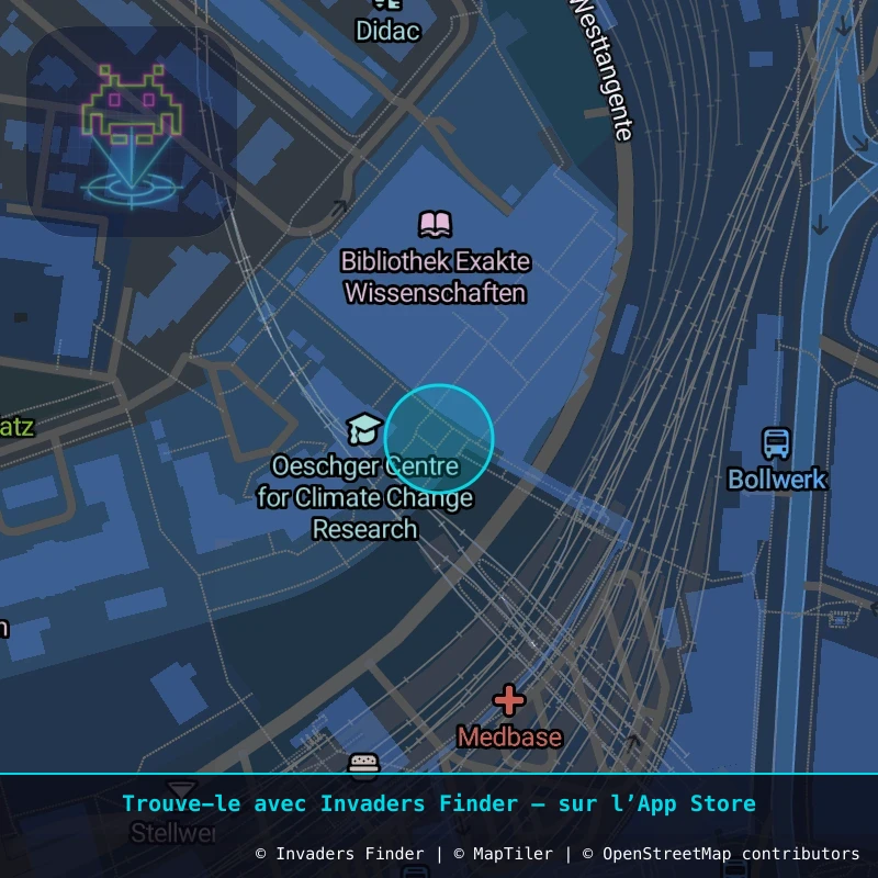 Zone approximative de l'invader BRN_28, dans le quartier Weisses Quartier, Berne à Berne. Emplacement exact disponible dans l'app Invaders Finder.