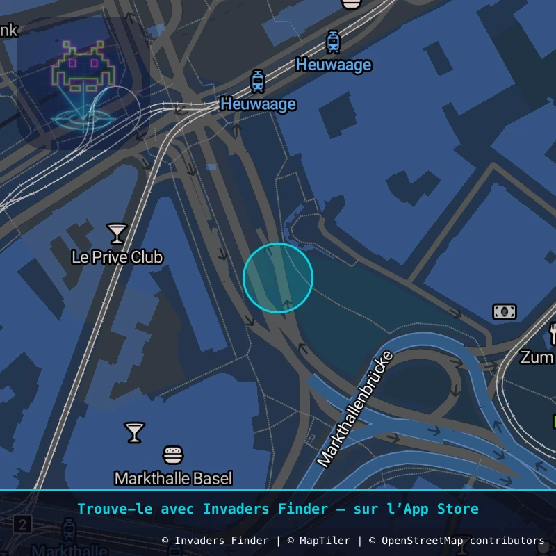 Zone approximative de l'invader BSL_09, dans le quartier Vorstädte, Bâle à Bâle. Emplacement exact disponible dans l'app Invaders Finder.