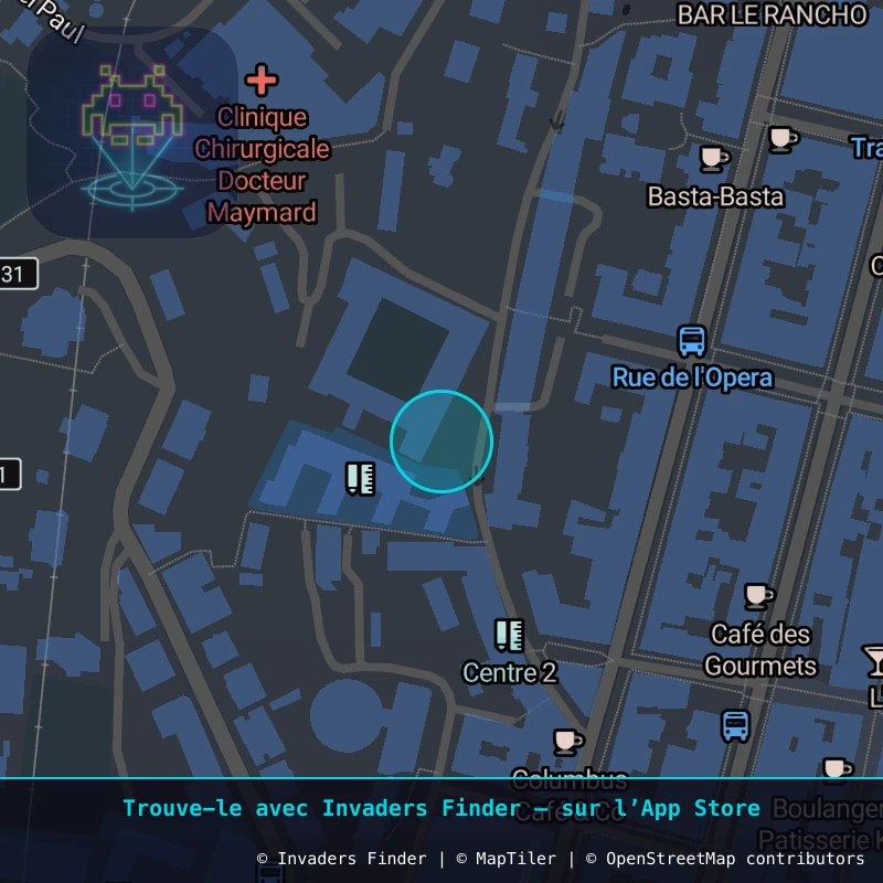 Zone approximative de l'invader BTA_01, dans le quartier Capanelle, Bastia à Bastia. Emplacement exact disponible dans l'app Invaders Finder.