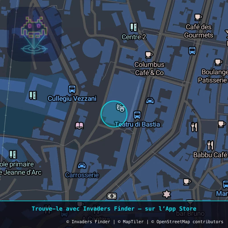 Zone approximative de l'invader BTA_02, dans le quartier Capanelle, Bastia à Bastia. Emplacement exact disponible dans l'app Invaders Finder.