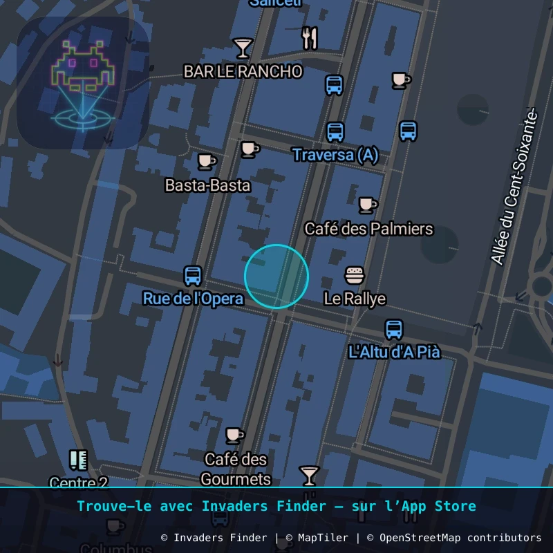 Zone approximative de l'invader BTA_32, dans le quartier Capanelle, Bastia à Bastia. Emplacement exact disponible dans l'app Invaders Finder.