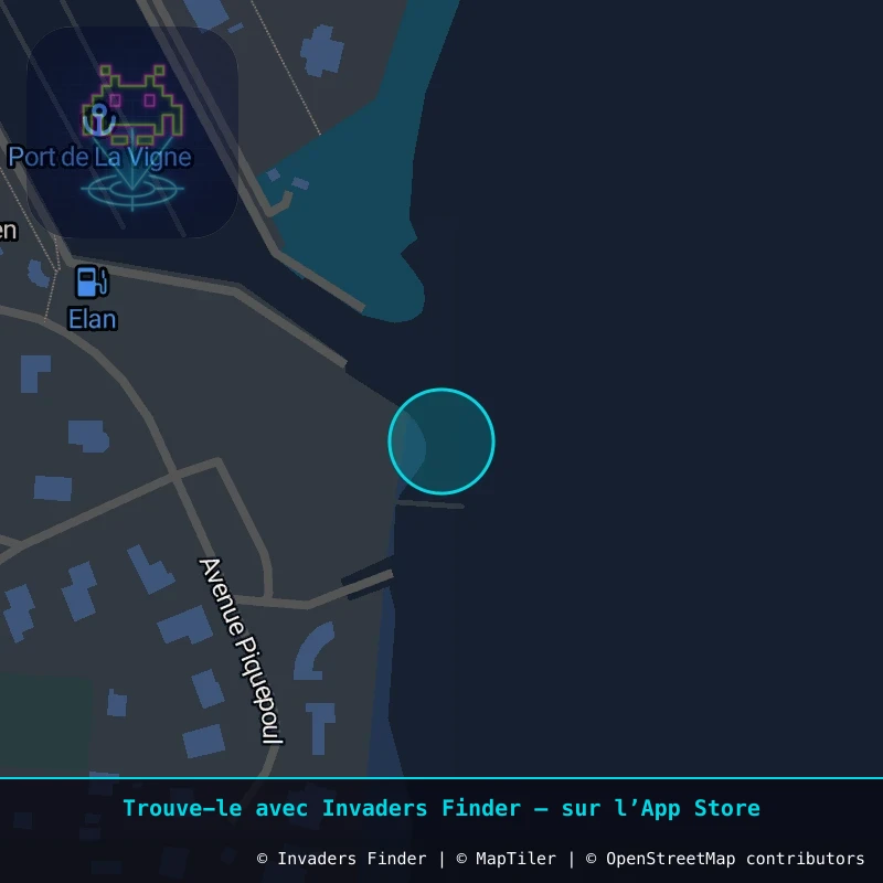 Zone approximative de l'invader CAPF_08, dans le quartier La Vigne, Lège-Cap-Ferret à Cap-Ferret. Emplacement exact disponible dans l'app Invaders Finder.