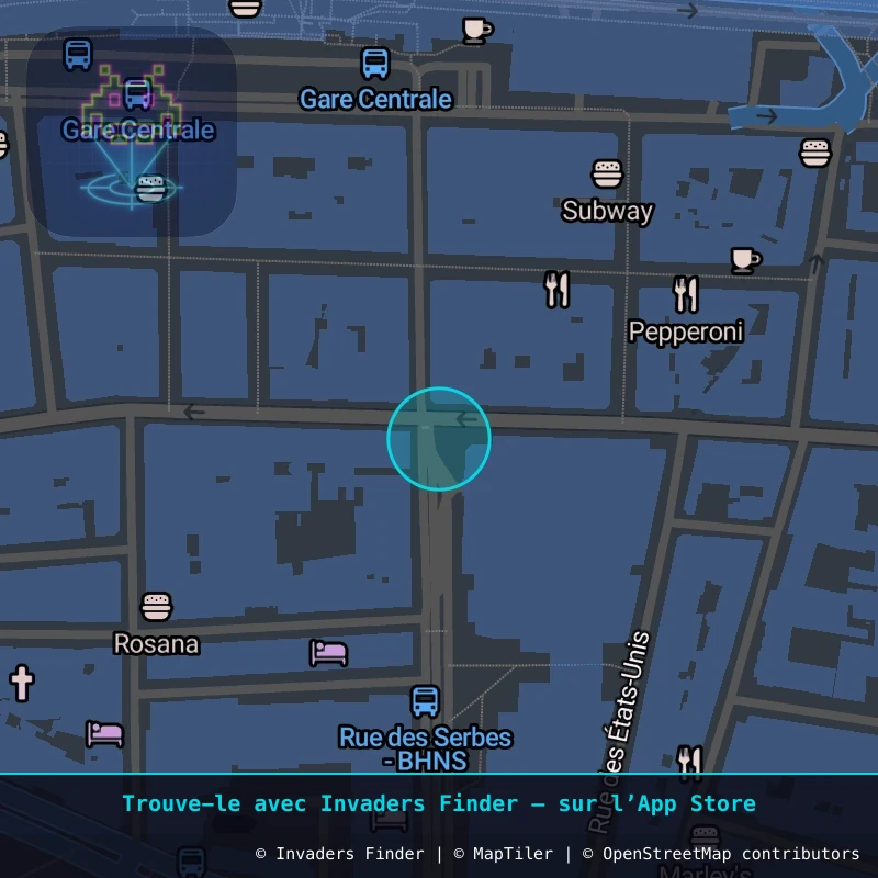 Zone approximative de l'invader CAZ_03, dans le quartier La Lepre, Cannes à Côte d'Azur. Emplacement exact disponible dans l'app Invaders Finder.