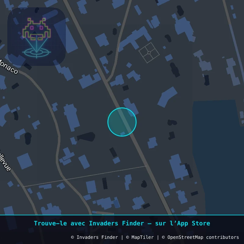 Zone approximative de l'invader CAZ_20, dans le quartier Centre-ville, Saint-Jean-Cap-Ferrat à Côte d'Azur. Emplacement exact disponible dans l'app Invaders Finder.