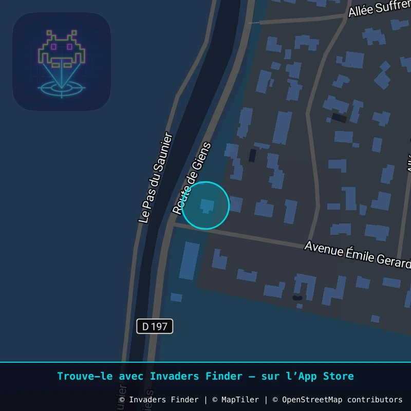 Zone approximative de l'invader CAZ_32, dans le quartier La Capte, Hyères à Côte d'Azur. Emplacement exact disponible dans l'app Invaders Finder.