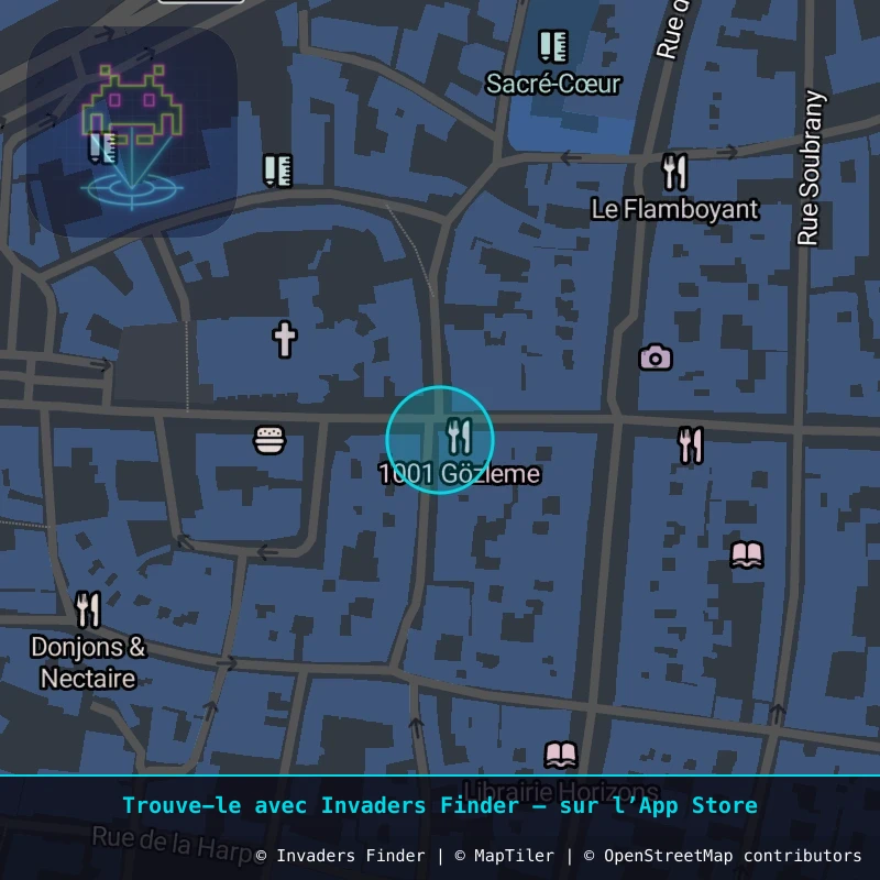 Zone approximative de l'invader CLR_41, dans le quartier Centre-ville, Riom à Clermont-Ferrand. Emplacement exact disponible dans l'app Invaders Finder.