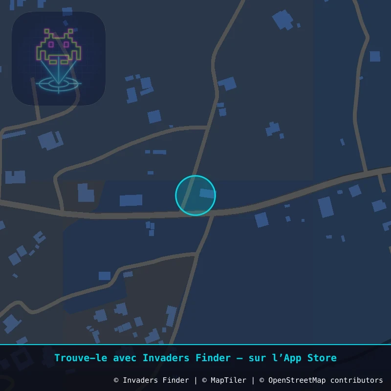 Zone approximative de l'invader DJBA_23, dans le quartier Guellala à Djerba. Emplacement exact disponible dans l'app Invaders Finder.
