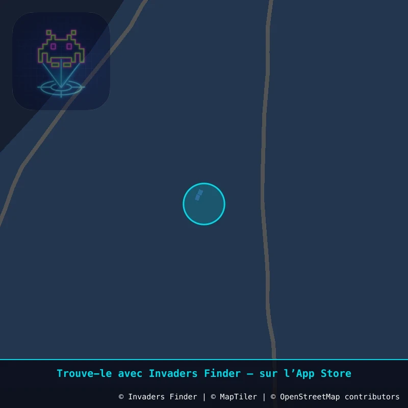 Zone approximative de l'invader DJBA_27, dans le quartier Guellala à Djerba. Emplacement exact disponible dans l'app Invaders Finder.