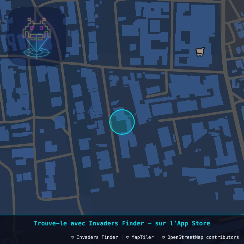 Zone approximative de l'invader DJBA_30, dans le quartier Taourit à Djerba. Emplacement exact disponible dans l'app Invaders Finder.