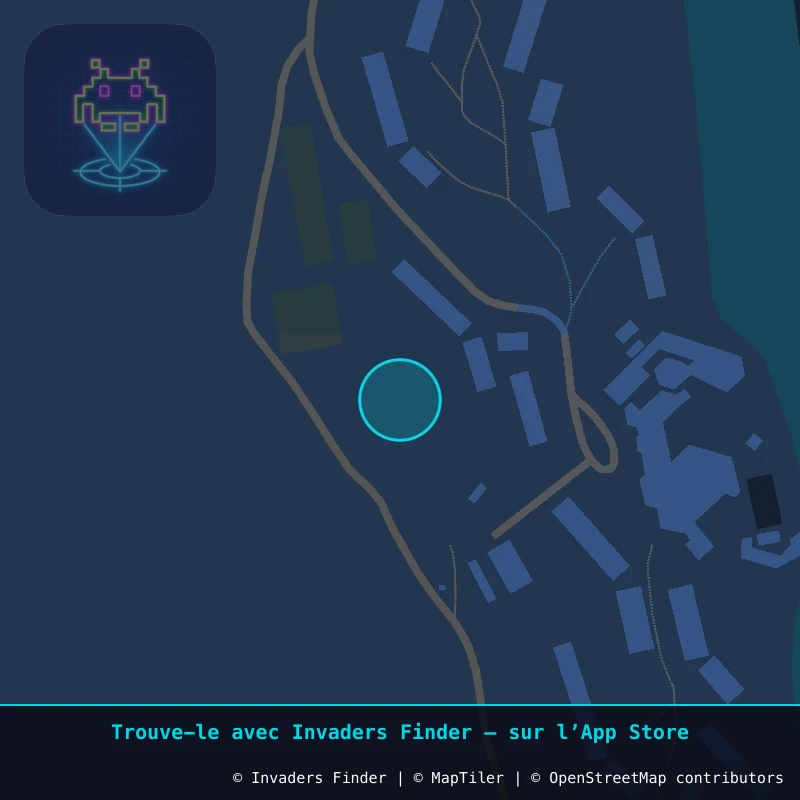 Zone approximative de l'invader DJBA_37, dans le quartier Quartier Hay El Jara, Tezdaine à Djerba. Emplacement exact disponible dans l'app Invaders Finder.