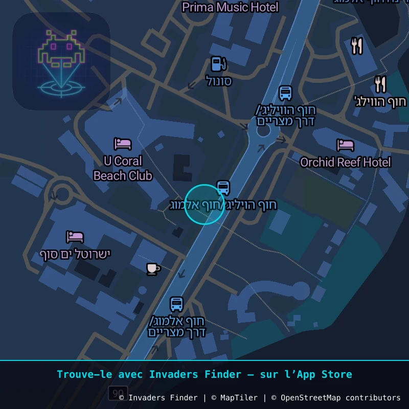 Zone approximative de l'invader ELT_01, dans le quartier Quartier inconnu, Eilat à Eilat. Emplacement exact disponible dans l'app Invaders Finder.