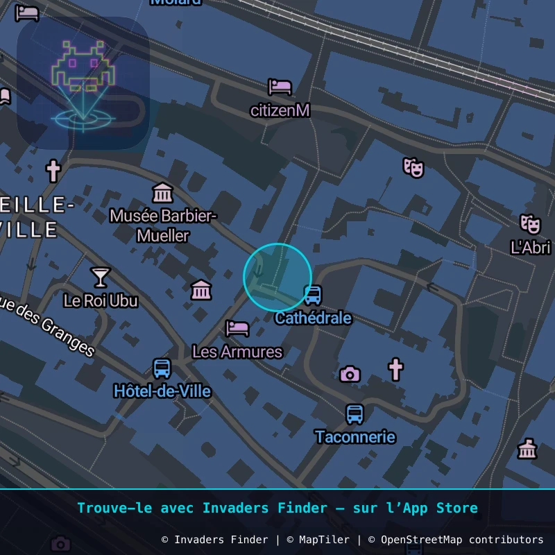 Zone approximative de l'invader GNV_15, dans le quartier Jonction, Genève à Genève. Emplacement exact disponible dans l'app Invaders Finder.