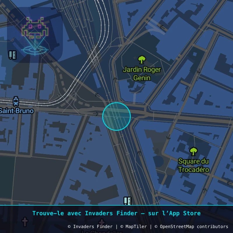 Zone approximative de l'invader GRN_18, dans le quartier Secteur 2, Grenoble à Grenoble. Emplacement exact disponible dans l'app Invaders Finder.
