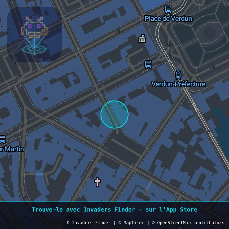 Zone approximative de l'invader GRN_27, dans le quartier Secteur 2, Grenoble à Grenoble. Emplacement exact disponible dans l'app Invaders Finder.