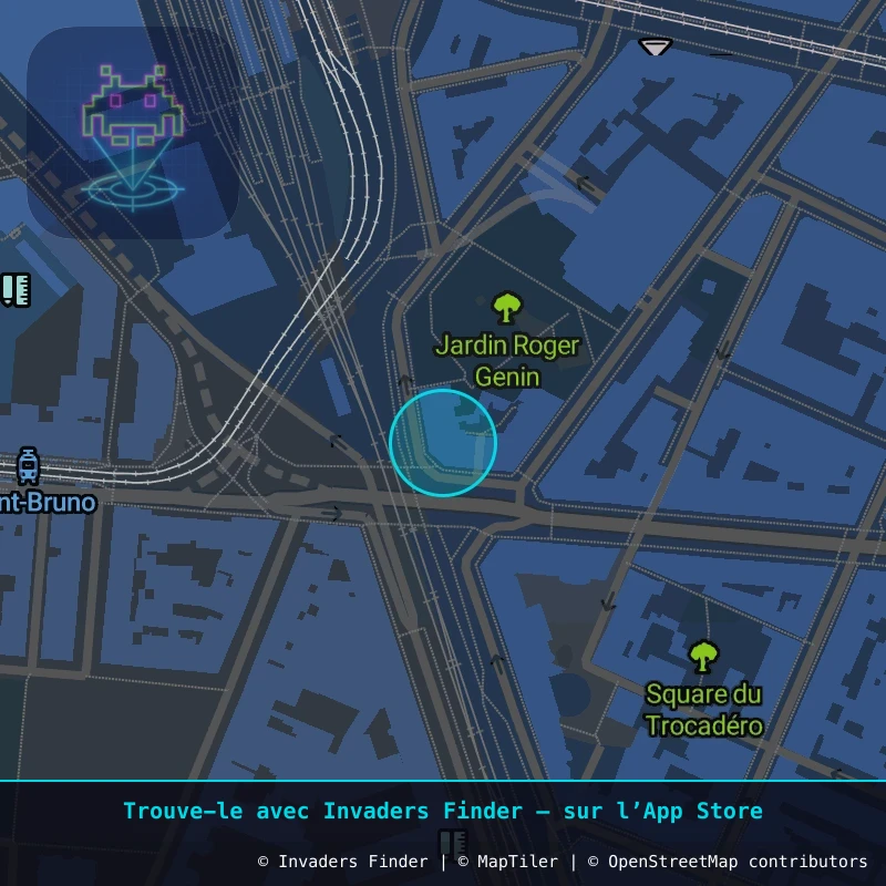 Zone approximative de l'invader GRN_40, dans le quartier Secteur 2, Grenoble à Grenoble. Emplacement exact disponible dans l'app Invaders Finder.