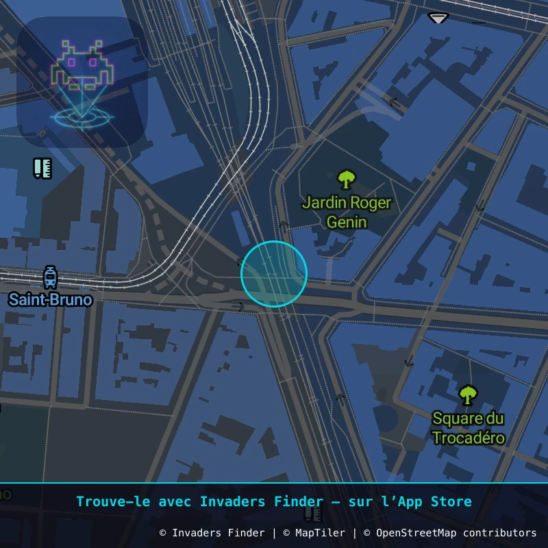 Zone approximative de l'invader GRN_46, dans le quartier Secteur 2, Grenoble à Grenoble. Emplacement exact disponible dans l'app Invaders Finder.