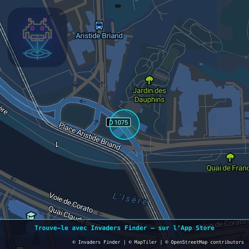 Zone approximative de l'invader GRN_50, dans le quartier Secteur 2, Grenoble à Grenoble. Emplacement exact disponible dans l'app Invaders Finder.