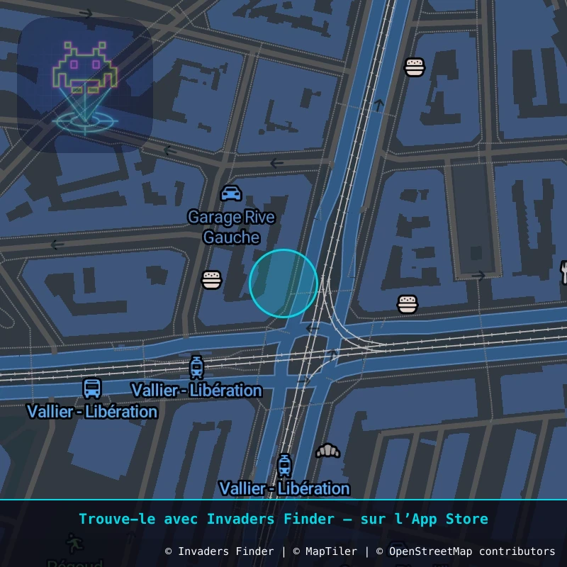 Zone approximative de l'invader GRN_52, dans le quartier Secteur 2, Grenoble à Grenoble. Emplacement exact disponible dans l'app Invaders Finder.