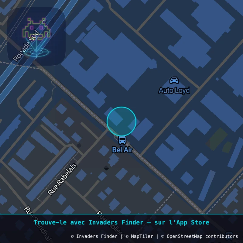 Zone approximative de l'invader GRN_56, dans le quartier Secteur 6, Grenoble à Grenoble. Emplacement exact disponible dans l'app Invaders Finder.