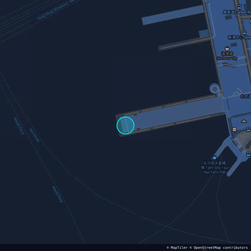 Zone approximative de l'invader HK_107, dans le quartier Tsim Sha Tsui, Hong Kong à Hong Kong. Emplacement exact disponible dans l'app Invaders Finder.