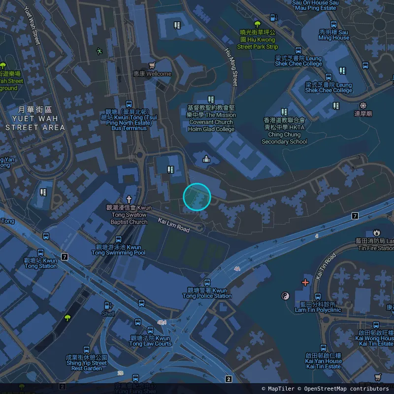 Zone approximative de l'invader HK_15, dans le quartier Kwun Tong, Hong Kong à Hong Kong. Emplacement exact disponible dans l'app Invaders Finder.