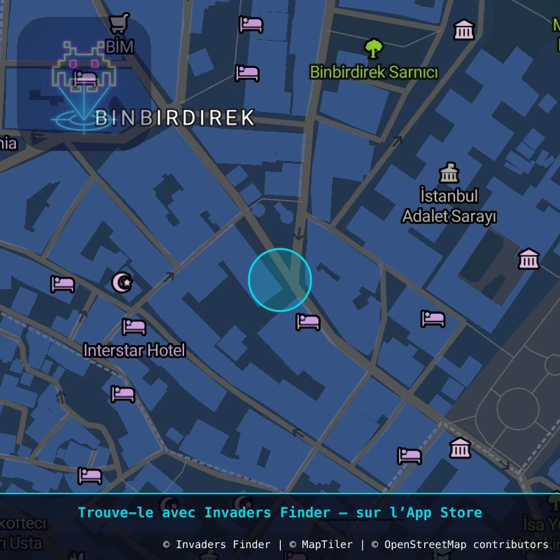 Zone approximative de l'invader IST_14, dans le quartier Sultan Ahmet Mahallesi, Istanbul à Istanbul. Emplacement exact disponible dans l'app Invaders Finder.