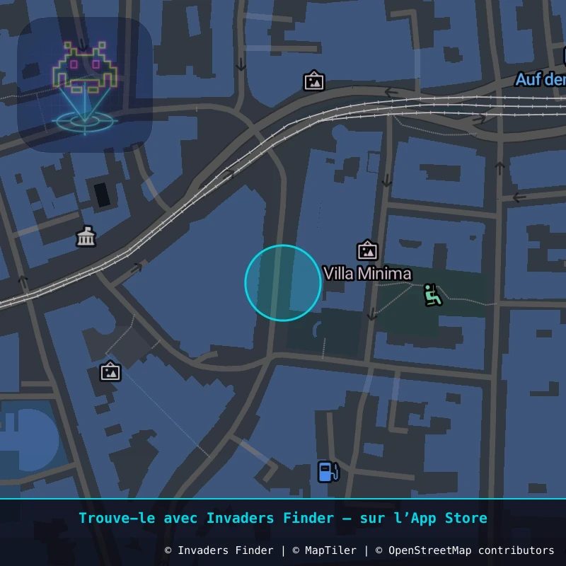 Zone approximative de l'invader KLN_02, dans le quartier Gereonsviertel, Cologne à Cologne. Emplacement exact disponible dans l'app Invaders Finder.