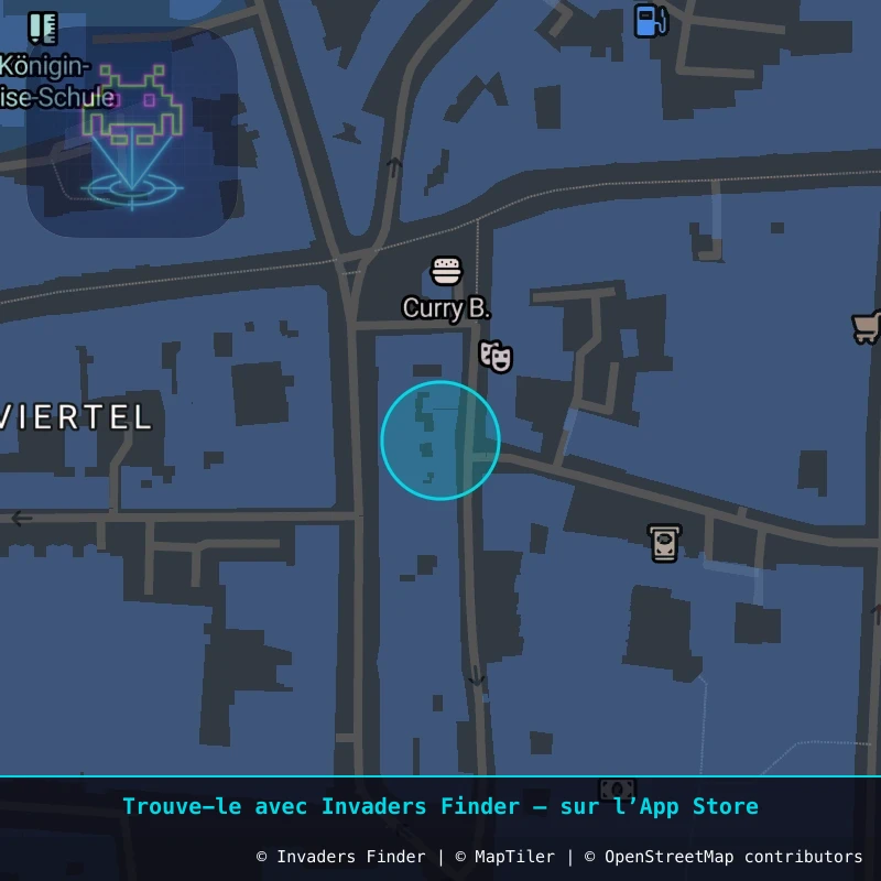 Zone approximative de l'invader KLN_16, dans le quartier Gereonsviertel, Cologne à Cologne. Emplacement exact disponible dans l'app Invaders Finder.