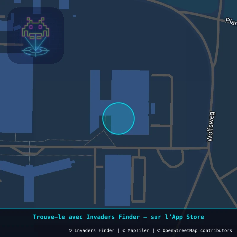 Zone approximative de l'invader KLN_27, dans le quartier Sieglar, Troisdorf à Cologne. Emplacement exact disponible dans l'app Invaders Finder.