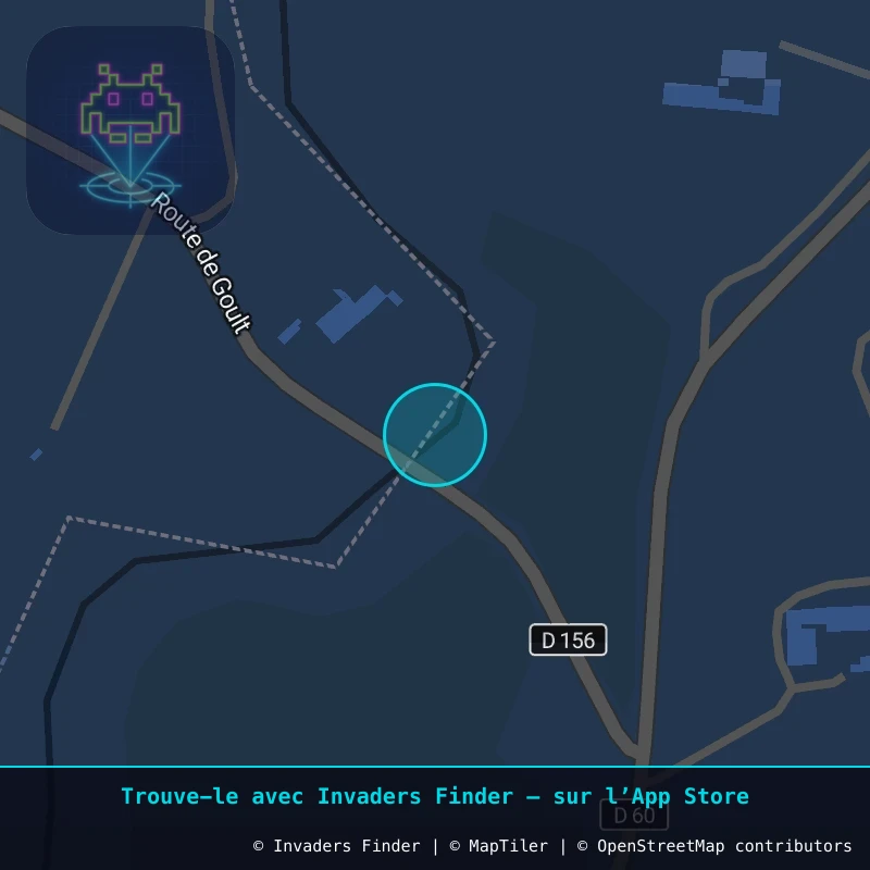 Zone approximative de l'invader LBR_03, dans le quartier Goult à Luberon. Emplacement exact disponible dans l'app Invaders Finder.