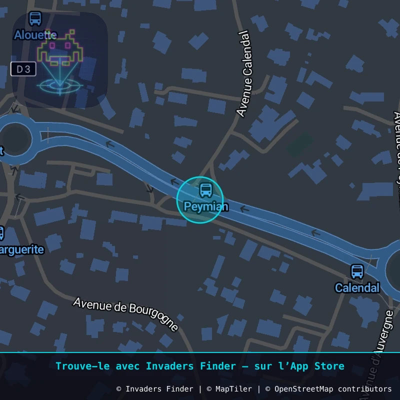 Zone approximative de l'invader LCT_02, dans le quartier Quartier Lumière, La Ciotat à La Ciotat. Emplacement exact disponible dans l'app Invaders Finder.