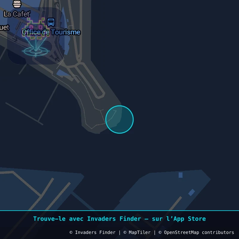 Zone approximative de l'invader LCT_09, dans le quartier Centre-ville, La Ciotat à La Ciotat. Emplacement exact disponible dans l'app Invaders Finder.