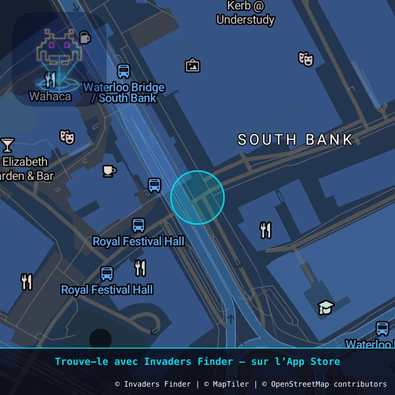 Zone approximative de l'invader LDN_188, dans le quartier Soho, Cité de Westminster à Londres. Emplacement exact disponible dans l'app Invaders Finder.