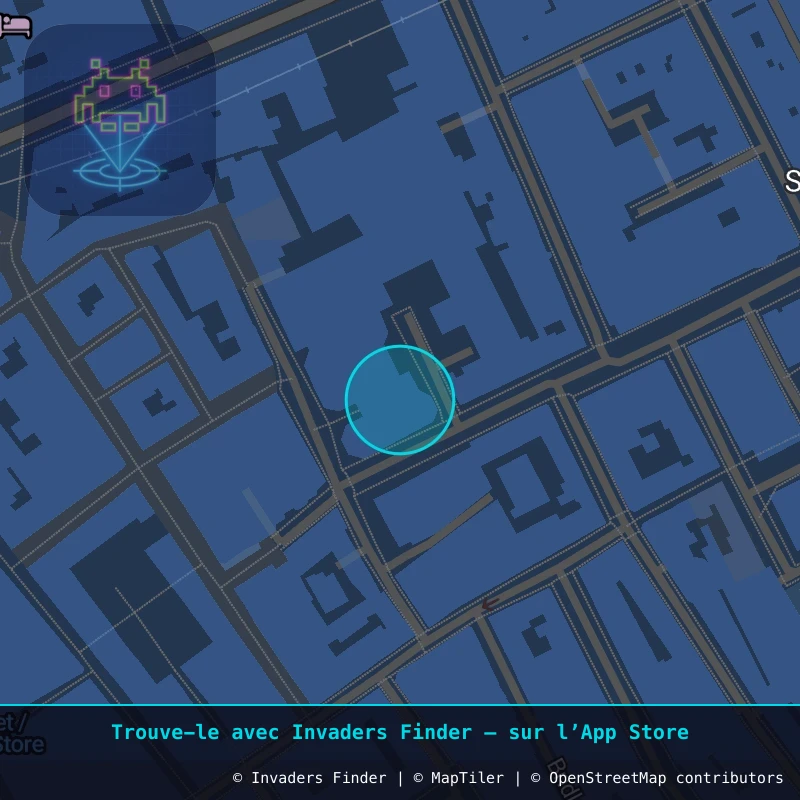 Zone approximative de l'invader LDN_32, dans le quartier Soho, Cité de Westminster à Londres. Emplacement exact disponible dans l'app Invaders Finder.